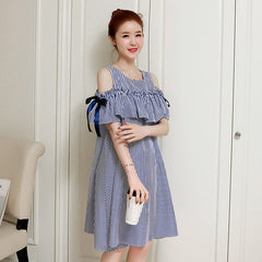 Women's Maternity Mid Length Summer Breastfeeding Dress