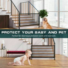 Portable Mesh Safety Gate for Pets and Babies