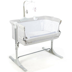 Height Adjustable Baby Side Crib Music Box Toys