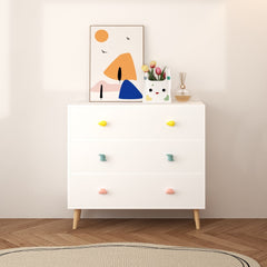 Three Drawer Storage Cabinet With Anti Tip Safety
