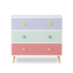 Three Drawer Storage Cabinet With Anti Tip Safety