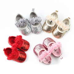 Rose Baby Shoes Cute Floral Princess Casual Footwear