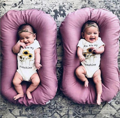 Newborn Baby Nest Portable Cotton Travel Crib Cushion