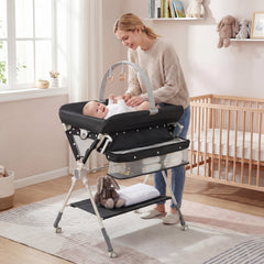 Foldable Baby Diaper Changing Table Storage Shelf Station