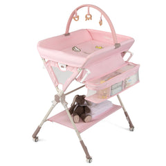 Foldable Baby Diaper Changing Table Storage Shelf Station