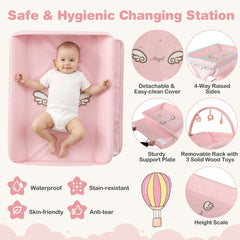Foldable Baby Diaper Changing Table Storage Shelf Station