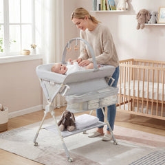 Foldable Baby Diaper Changing Table Storage Shelf Station
