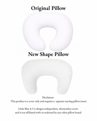 Light Blue Checkered Ruffle Baby Nursing Pillow Cover