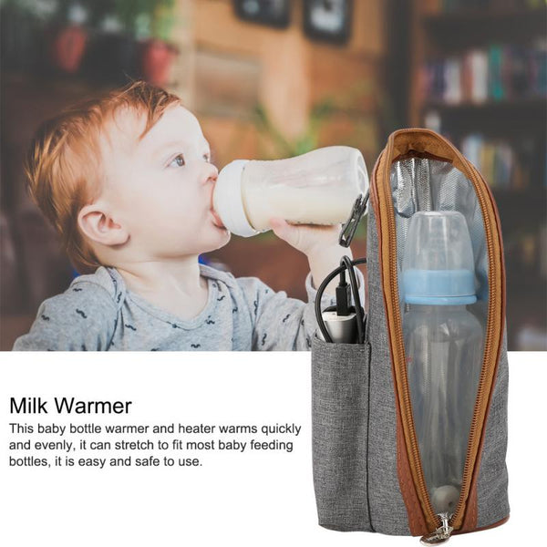 Portable USB Baby Bottle Warmer Heating Bag Holder