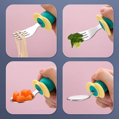 Fork spoon for infant feeding.