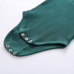 Newborn Baby Ribbed Long Sleeve Bodysuit Pants Set