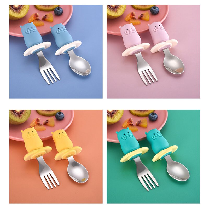 Fork spoon for infant feeding.