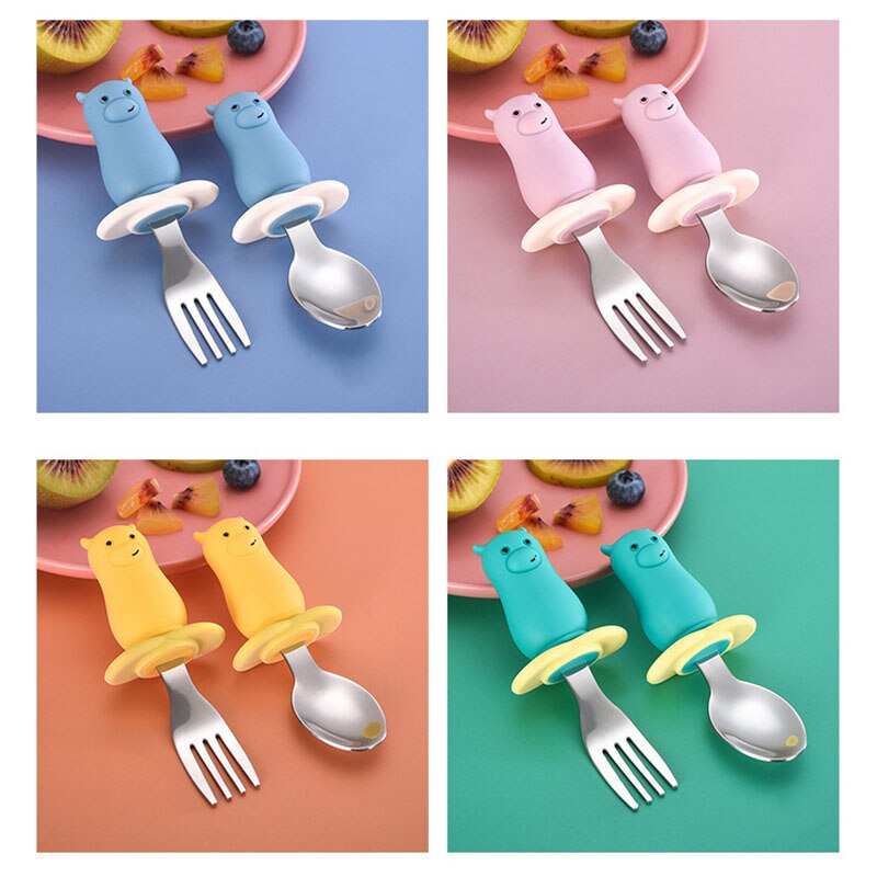 Fork spoon for infant feeding.