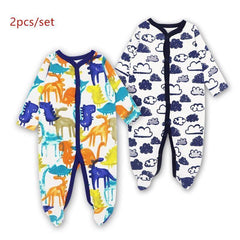 3-Piece Newborn Baby Floral Long Sleeve Romper Set