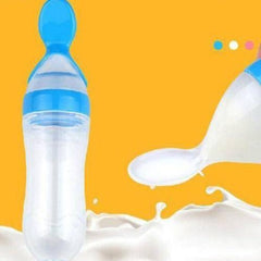 Silicone Baby Food Feeder Spoon Rice Cereal Bottle