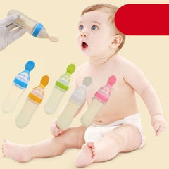 Silicone Baby Food Feeder Spoon Rice Cereal Bottle