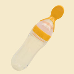 Silicone Baby Food Feeder Spoon Rice Cereal Bottle