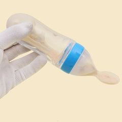 Silicone Baby Food Feeder Spoon Rice Cereal Bottle