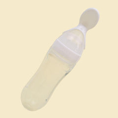 Silicone Baby Food Feeder Spoon Rice Cereal Bottle