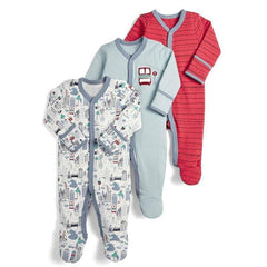 3-Piece Newborn Baby Floral Long Sleeve Romper Set