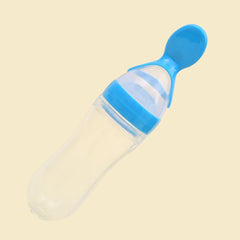 Silicone Baby Food Feeder Spoon Rice Cereal Bottle