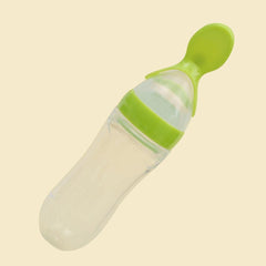 Silicone Baby Food Feeder Spoon Rice Cereal Bottle