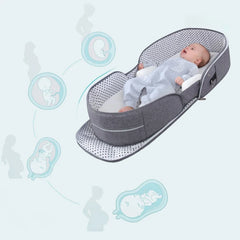 Multifunctional Folding Baby Crib Portable Travel Cot Bed