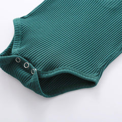 Newborn Baby Ribbed Long Sleeve Bodysuit Pants Set