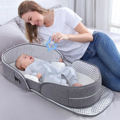Multifunctional Folding Baby Crib Portable Travel Cot Bed