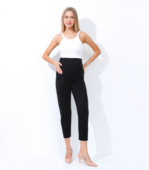 Women's Maternity Ankle Pants Comfortable Pregnancy Trousers