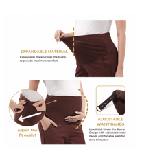 Women's Maternity Ankle Pants Comfortable Pregnancy Trousers