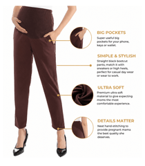 Women's Maternity Ankle Pants Comfortable Pregnancy Trousers
