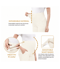 Women's Maternity Ankle Pants Comfortable Pregnancy Trousers