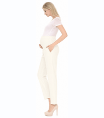 Women's Maternity Ankle Pants Comfortable Pregnancy Trousers