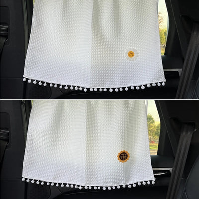 Universal Suction Cup Curtain Flower Car Window Sunshade