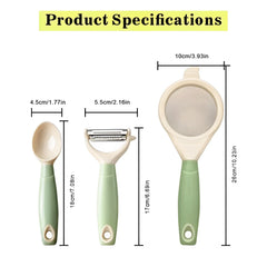 3-Piece Baby Food Preparation Feeding Tool Kit