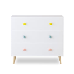 Three Drawer Storage Cabinet With Anti Tip Safety