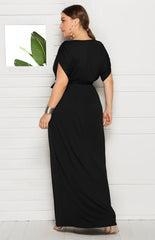 Women's Maternity Knit Short Sleeve V Neck Dress