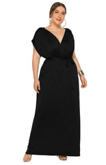 Women's Maternity Knit Short Sleeve V Neck Dress