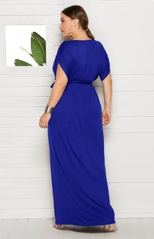 Women's Maternity Knit Short Sleeve V Neck Dress