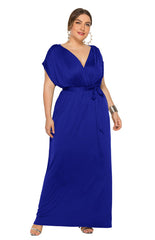 Women's Maternity Knit Short Sleeve V Neck Dress