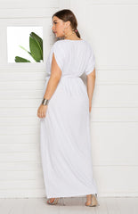 Women's Maternity Knit Short Sleeve V Neck Dress