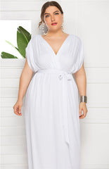 Women's Maternity Knit Short Sleeve V Neck Dress