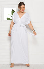 Women's Maternity Knit Short Sleeve V Neck Dress