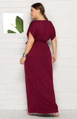 Women's Maternity Knit Short Sleeve V Neck Dress