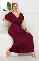 Women's Maternity Knit Short Sleeve V Neck Dress
