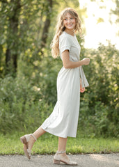Classic Women's Midi Dress Elegant 46 Inch