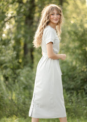 Classic Women's Midi Dress Elegant 46 Inch