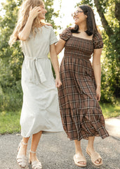 Classic Women's Midi Dress Elegant 46 Inch