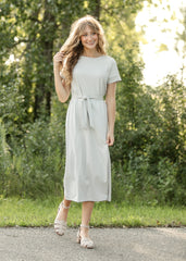 Classic Women's Midi Dress Elegant 46 Inch